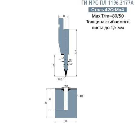 Комплект для плющения Promecam/Amada  до 1,5